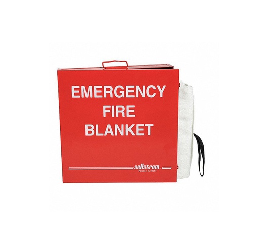 [S97457] Sellstrom Fire Blanket & Cabinet