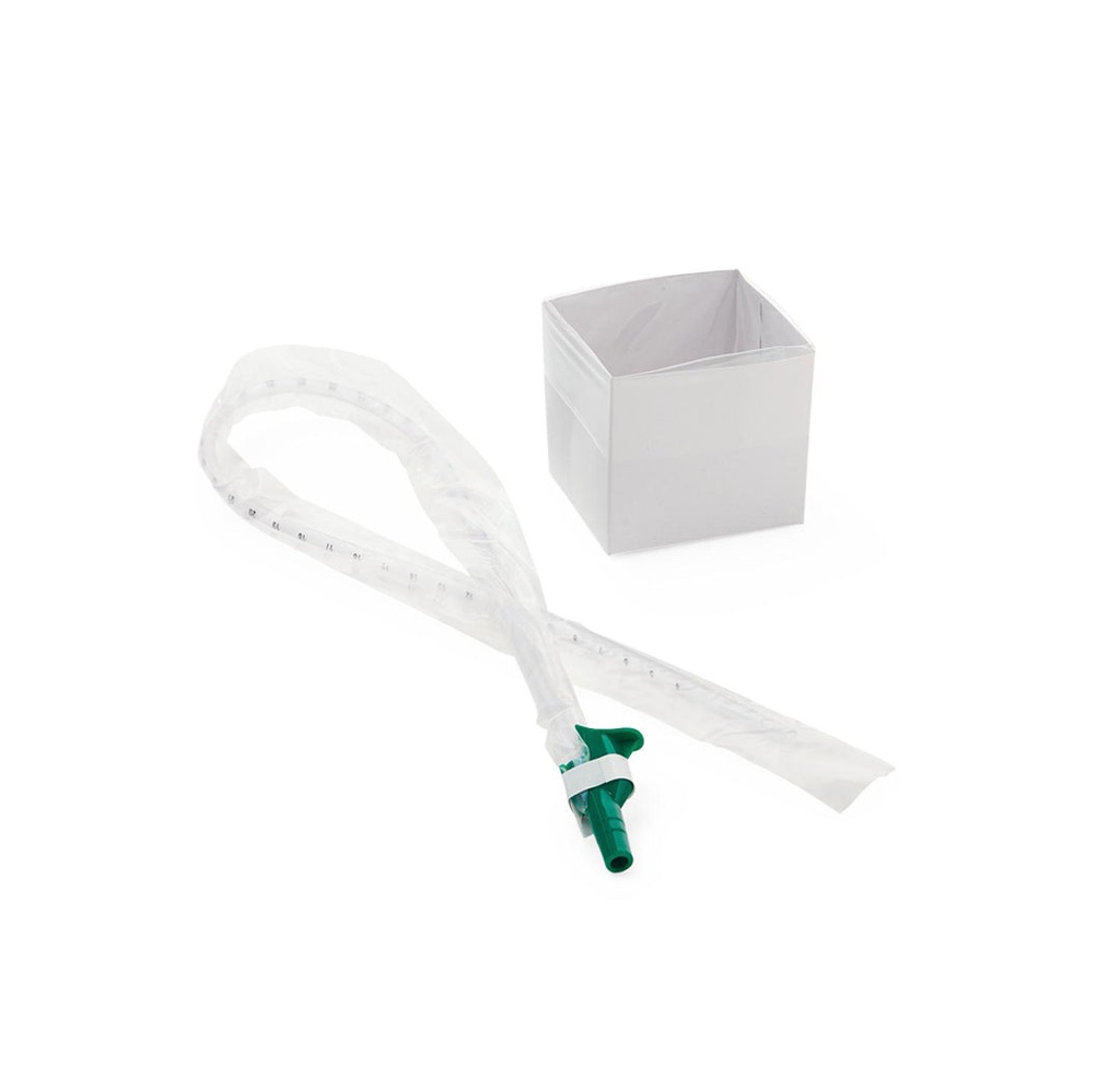 Medline Open-Suction Catheter with Cup, Sleeved, Whistle Tip, 14Fr