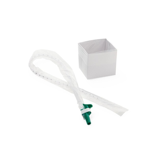[40702F] Medline Open-Suction Catheter with Cup, Sleeved, Whistle Tip, 14Fr