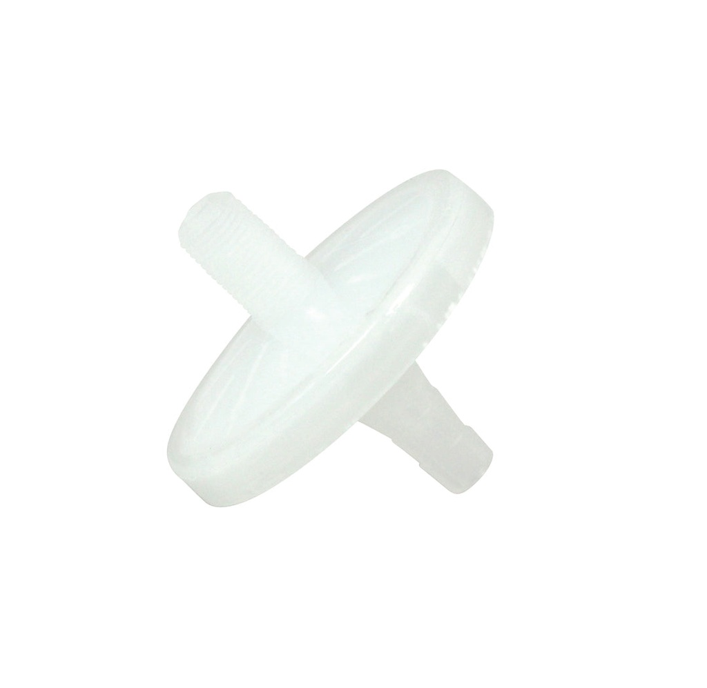 Sunset Healthcare Hydrophobic Inline Filter for Suction 1/4  to 3/8  Stepped Barbed  Outlet 3/8  Threaded