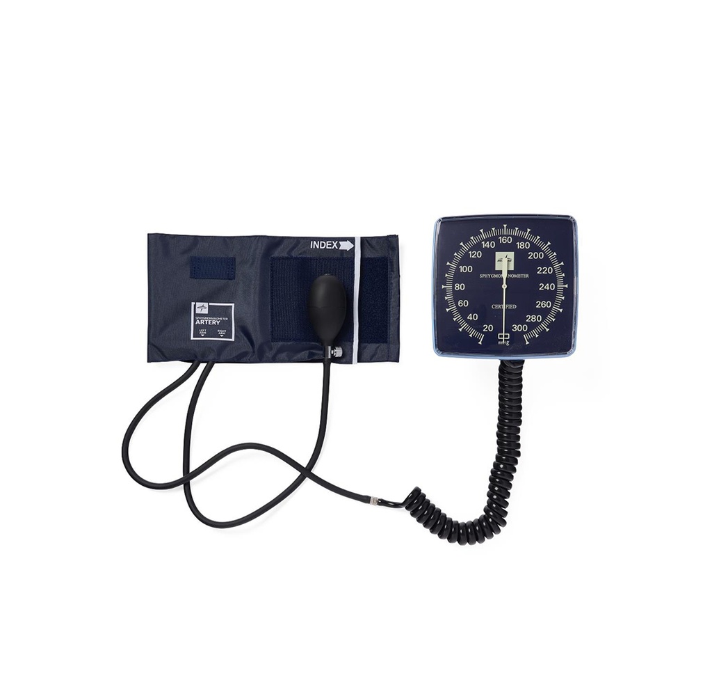 Medline Wall-Mount Aneroid Sphygmomanometer with Adult Cuff
