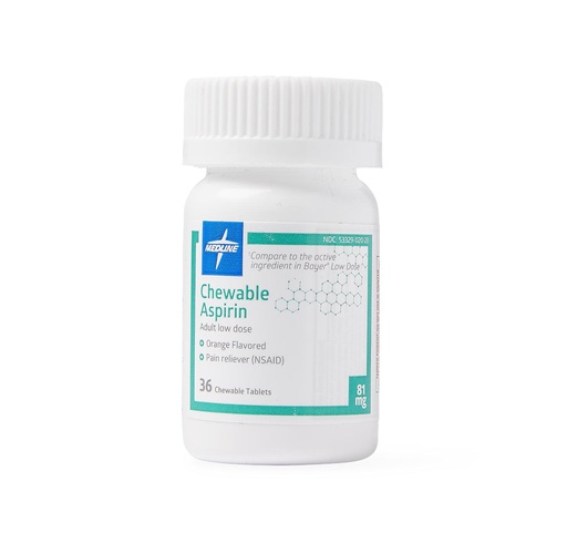 [OTC003] Orange Flavor Chewable Aspirin, 81 mg