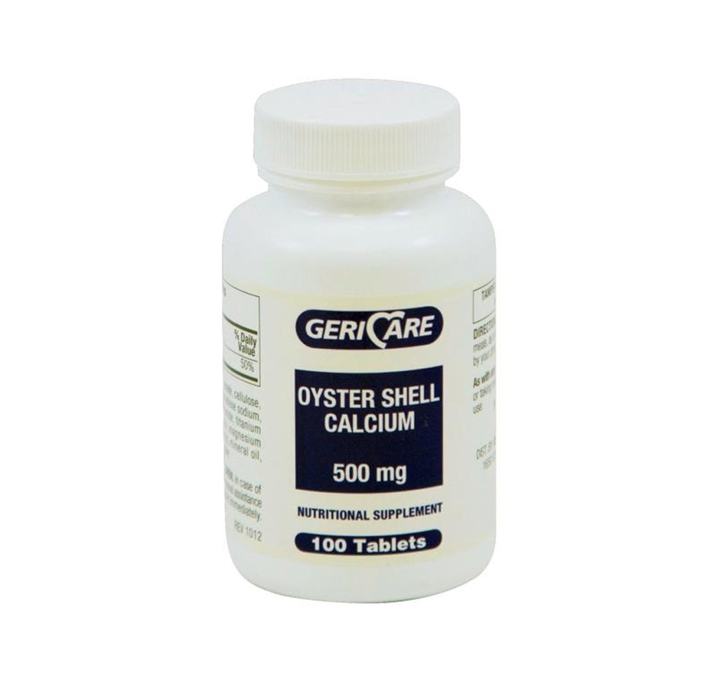 Geri Care Oyster Shell Calcium Tablets, 500 mg