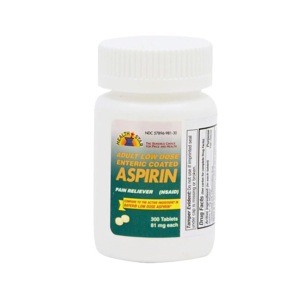 Aspirin Enteric Coated Tablets, 81 mg