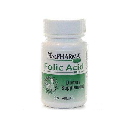 [OTC025] Plus Pharma Folic Acid Tablets, 400 mcg