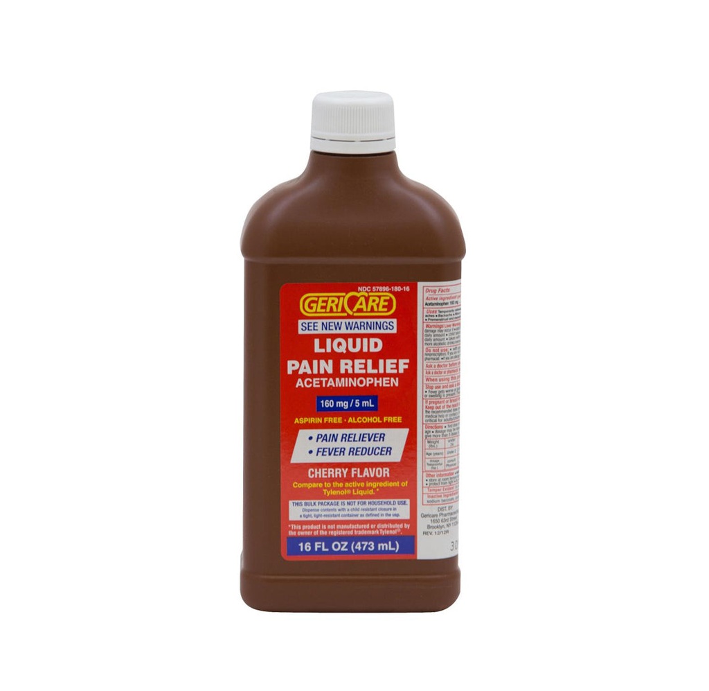 Geri Care Liquid Acetaminophen, 160 mg/5 mL, 16oz