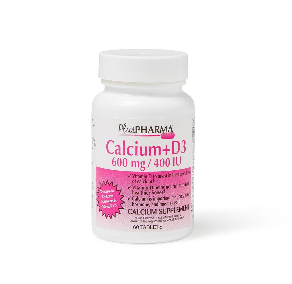 Calcium 600 mg + Vitamin D3 400 IU Tablets