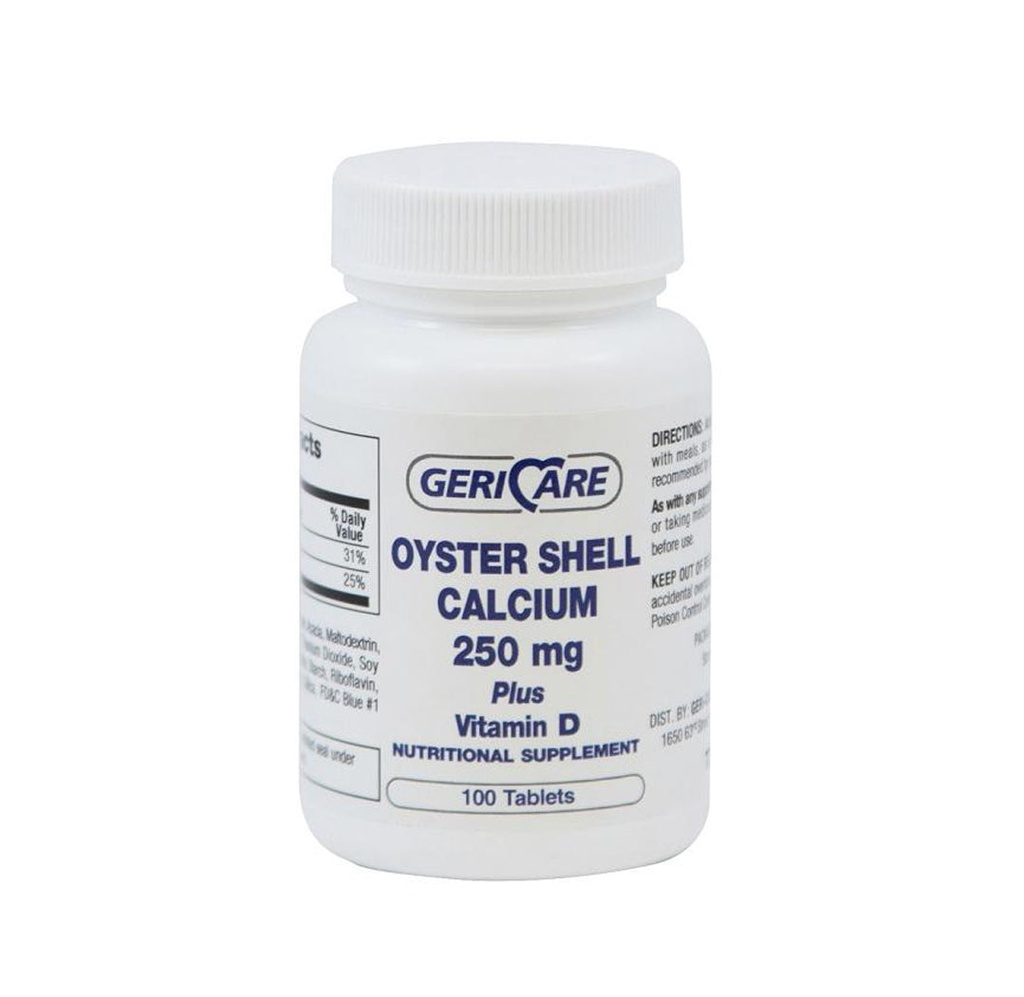 Oyster Shell Calcium Tablet, + Vitamin D,  500 mg + 200 IU