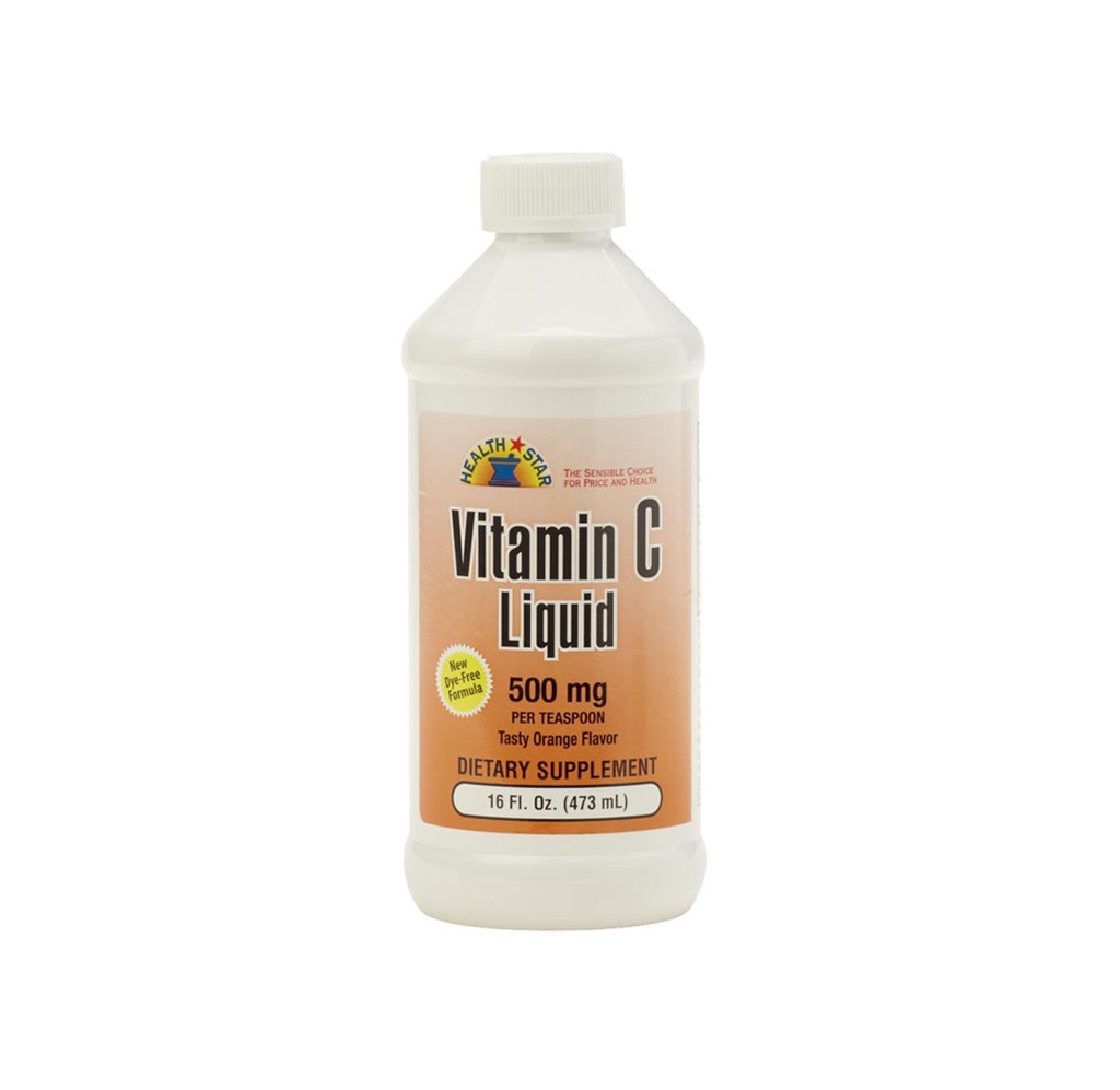 Vitamin C Liquid, 500 mg/5 mL, 16oz.