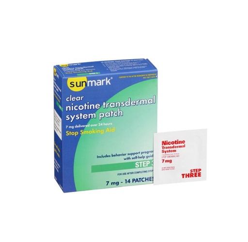 [OTC123] Sunmark Smoking Aid Transdermal Patch, 21 mg