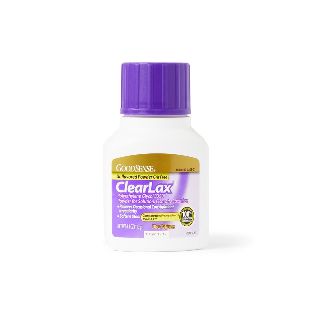 Clear Lax Polyethylene Glycol Powder, 4.1oz