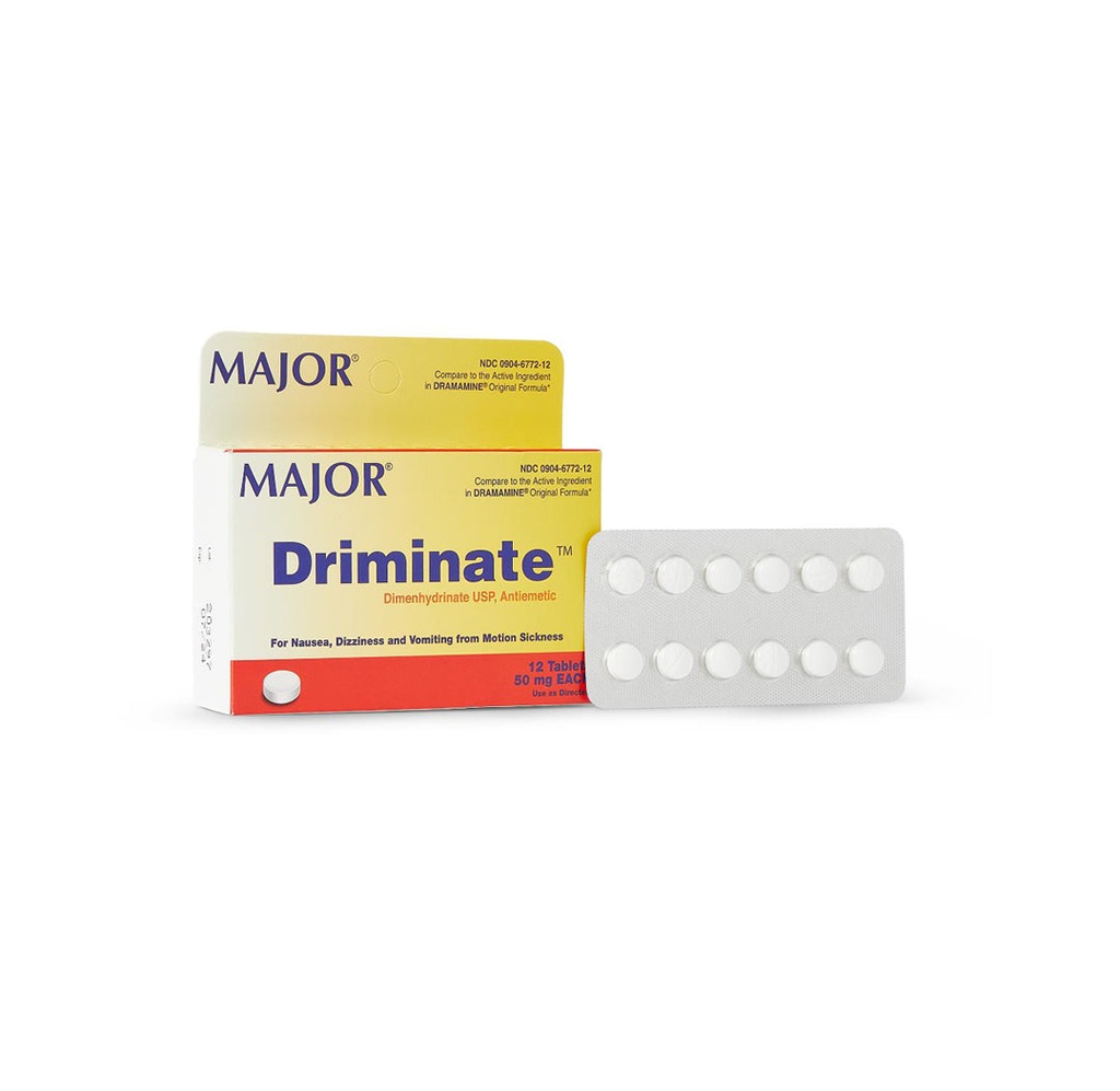 Dimenhydrinate Tablets, 50mg (Dramamine)