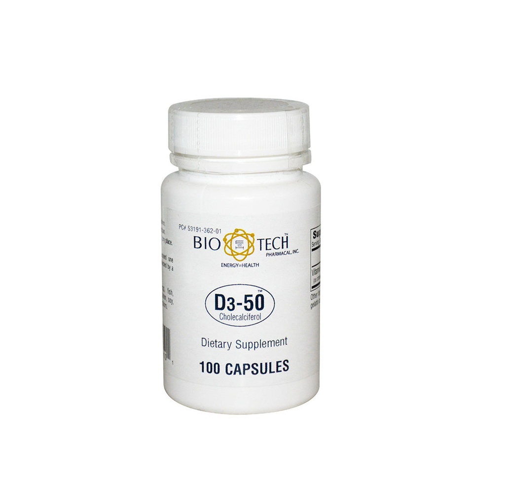 Bio Tech Vitamin D3 50000 IU Capsules
