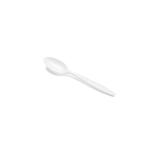 [130WSPOONWP] Generic White Plastic Spoon, Individually Wrapped