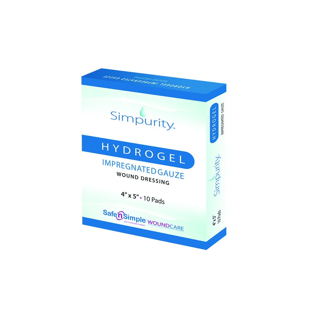 Simpurity Hydrogel Impregnated Gauze 4”x5"