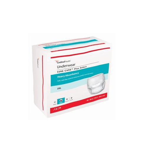 [31-1560P] Cardinal Health Sure Care Plus Select Underwear, XXL