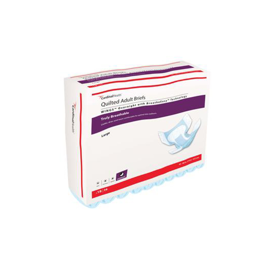 Cardinal Health Wings Adult Overnight Briefs