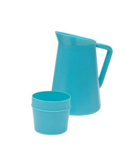 [110] Medegen 32oz Carafe with 9oz Cup Cover, Blue