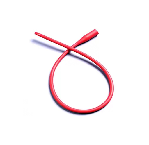 [61660143] Kendall Dover Robinson Red Rubber Urethral Catheter 16", 14Fr