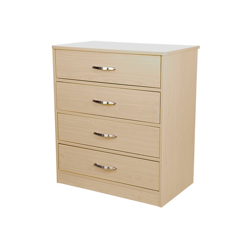 [12505-OA] Dynarex Four Drawer Dresser, Oak