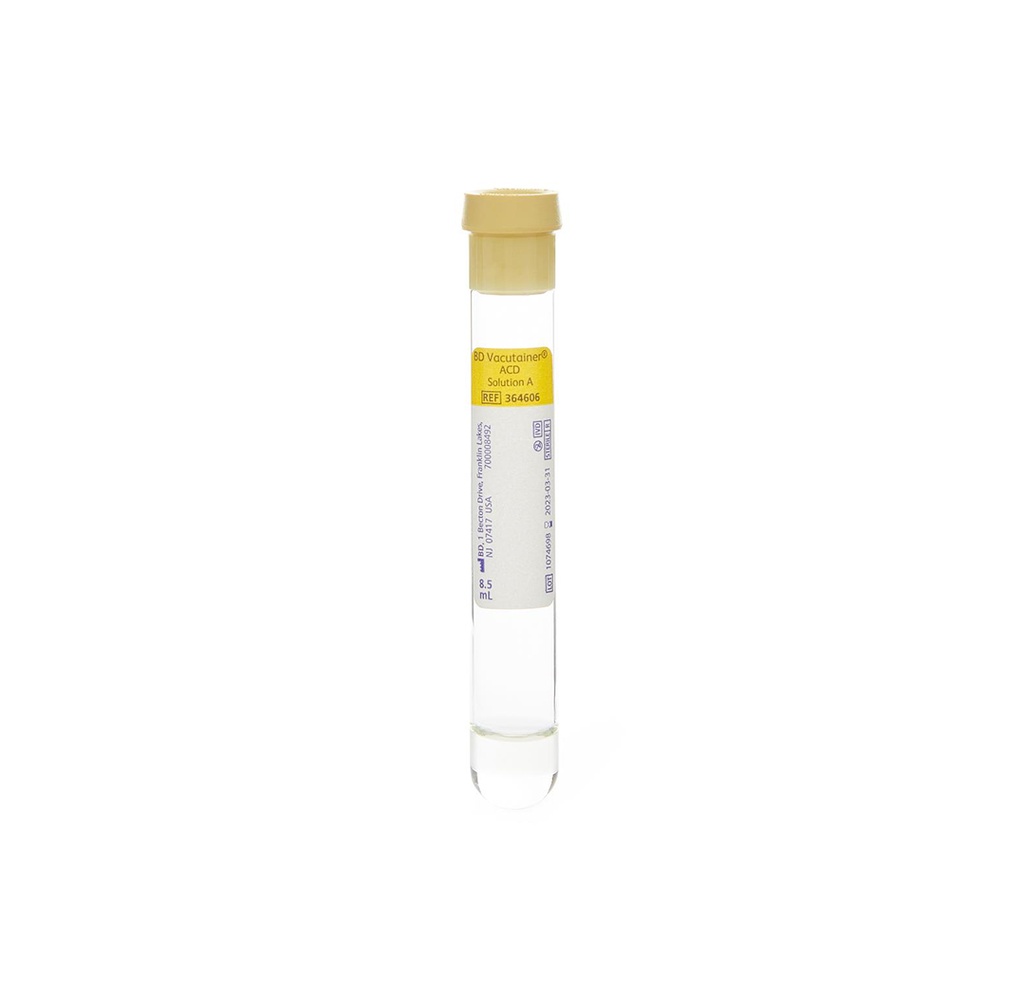 BD Vacutainer Venous Blood Collection Tube ACD Solution A Additive 8.5 mL 