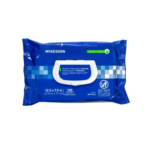 [41-WPW100] McKesson StayDry Personal Cleansing Wipes