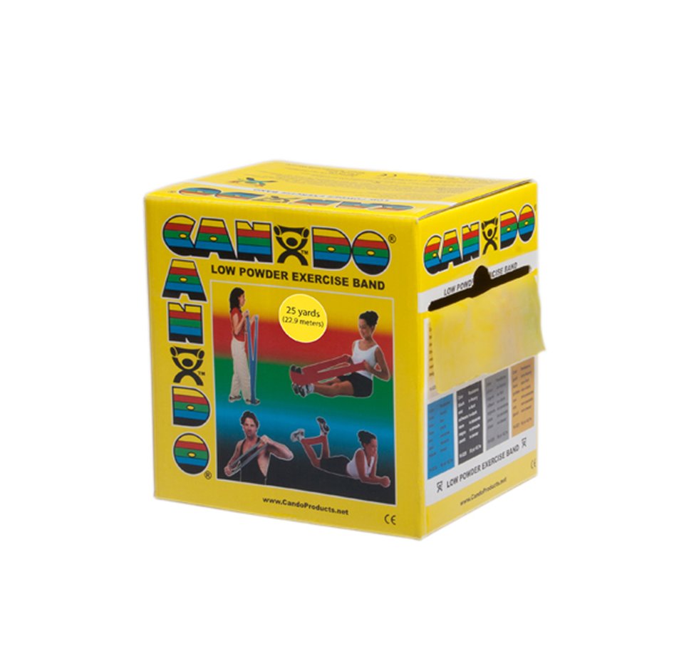 CanDo Exercise Band, Yellow, 25yd, X-Lite Resistance