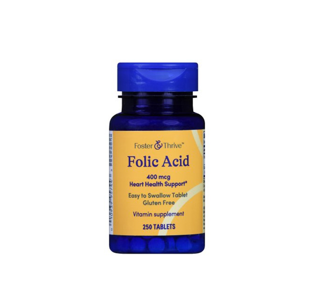 Foster & Thrive Folic Acid Tablets, 400mcg