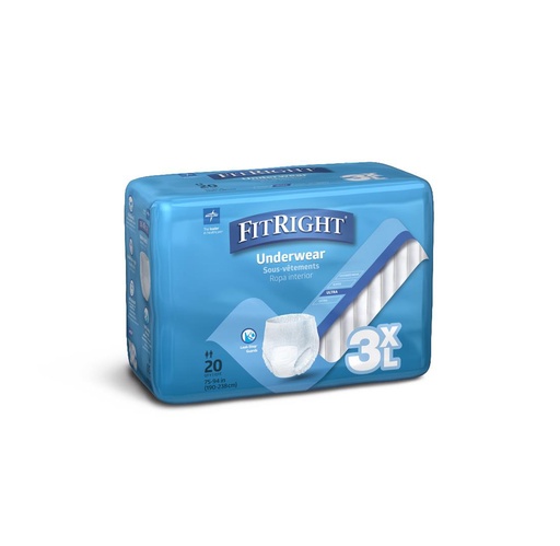 [FIT800Z] Medline Fitright Protective Underwear, XXXL 