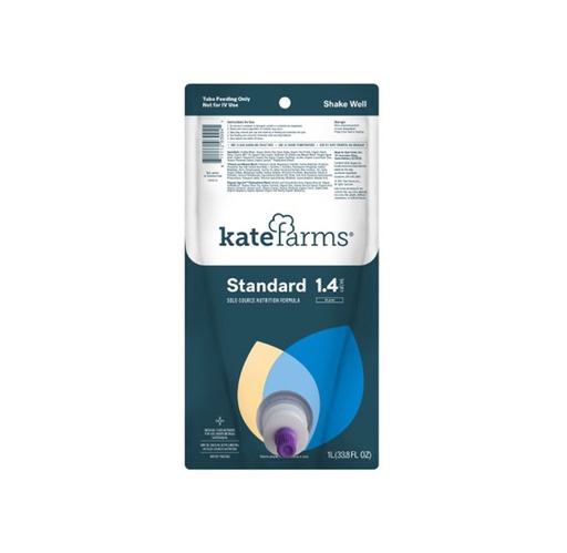 [811112030058] Kate Farms Standard 1.4 Tube Feeding Formula 1000mL/33.8oz RTH