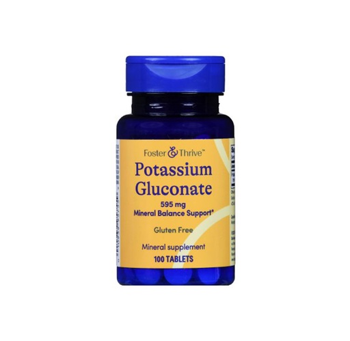 [OTC179] Foster & Thrive Potassium Gluconate Tablet, 99mg 