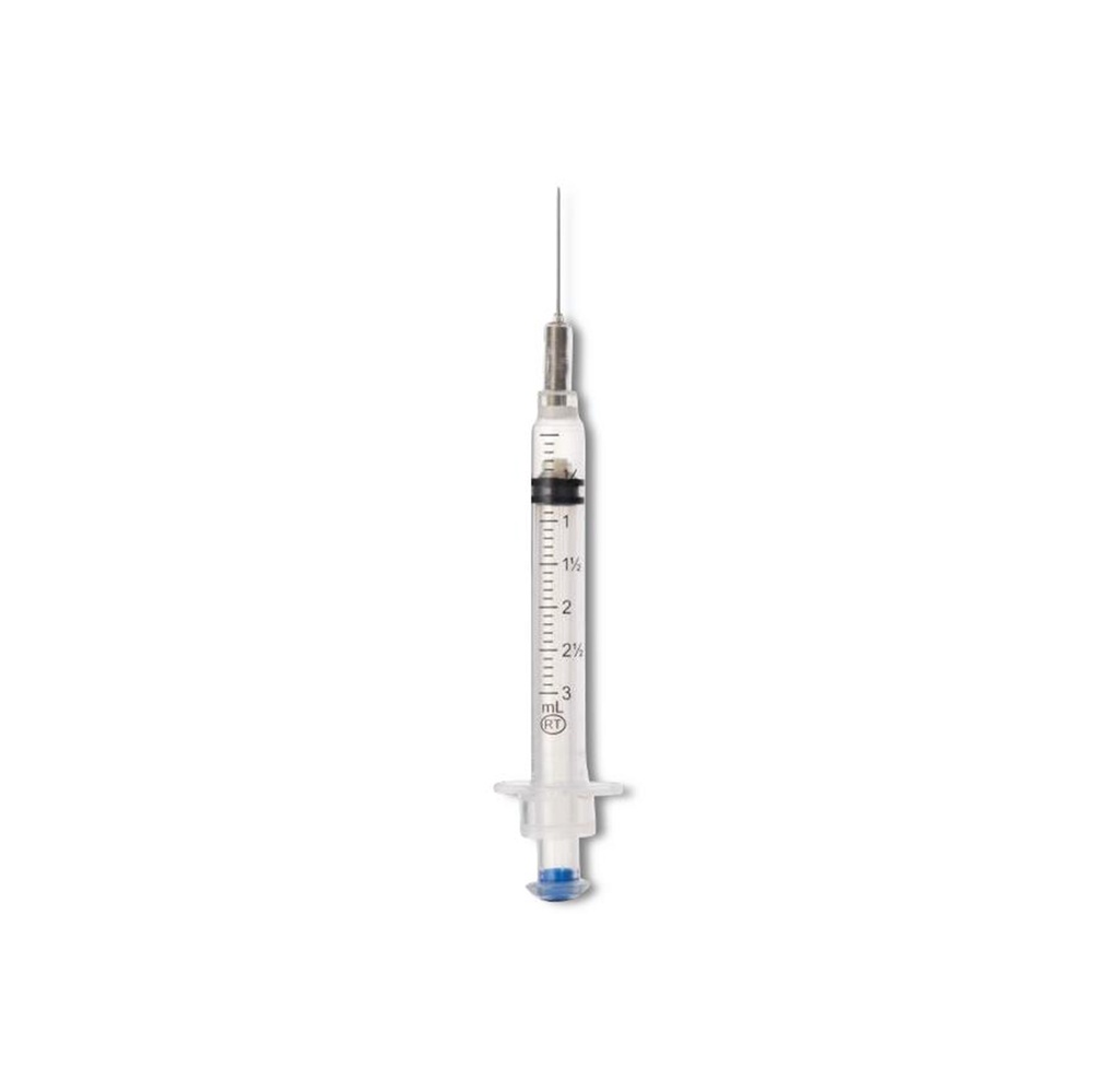 VanishPoint Syringe with Retractable Hypodermic Needle, 25G x 1", 3mL