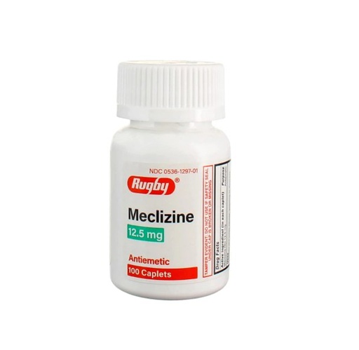 [OTC184] Rugby Meclizine HCl 12.5 mg Tablet 
