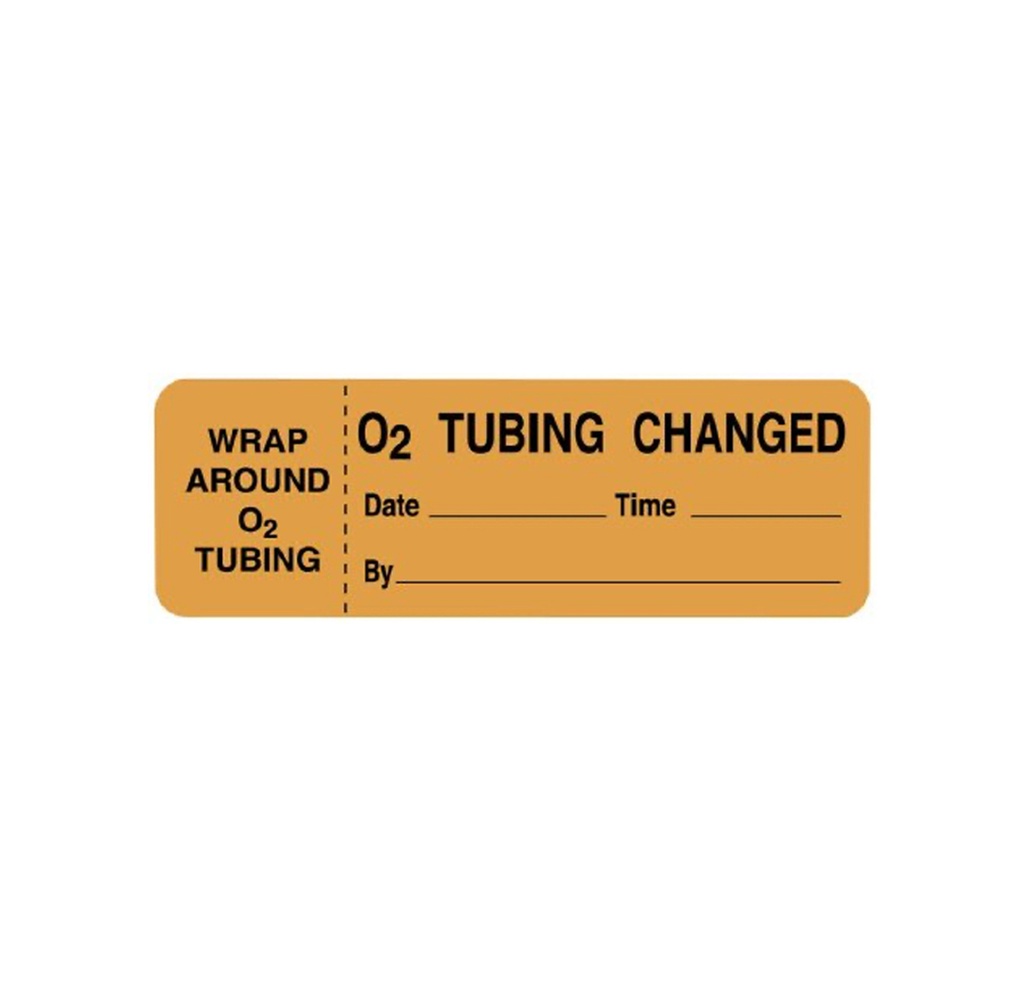 02 Tubing Pre-Printed Advisory Label, Orange 