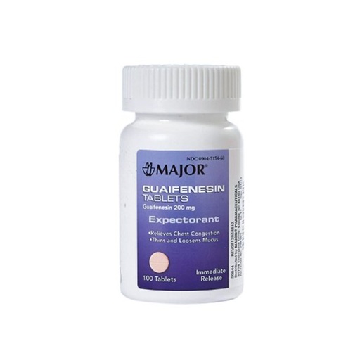 [OTC191] Major Pharmaceutical Guaifenesin Tablets 