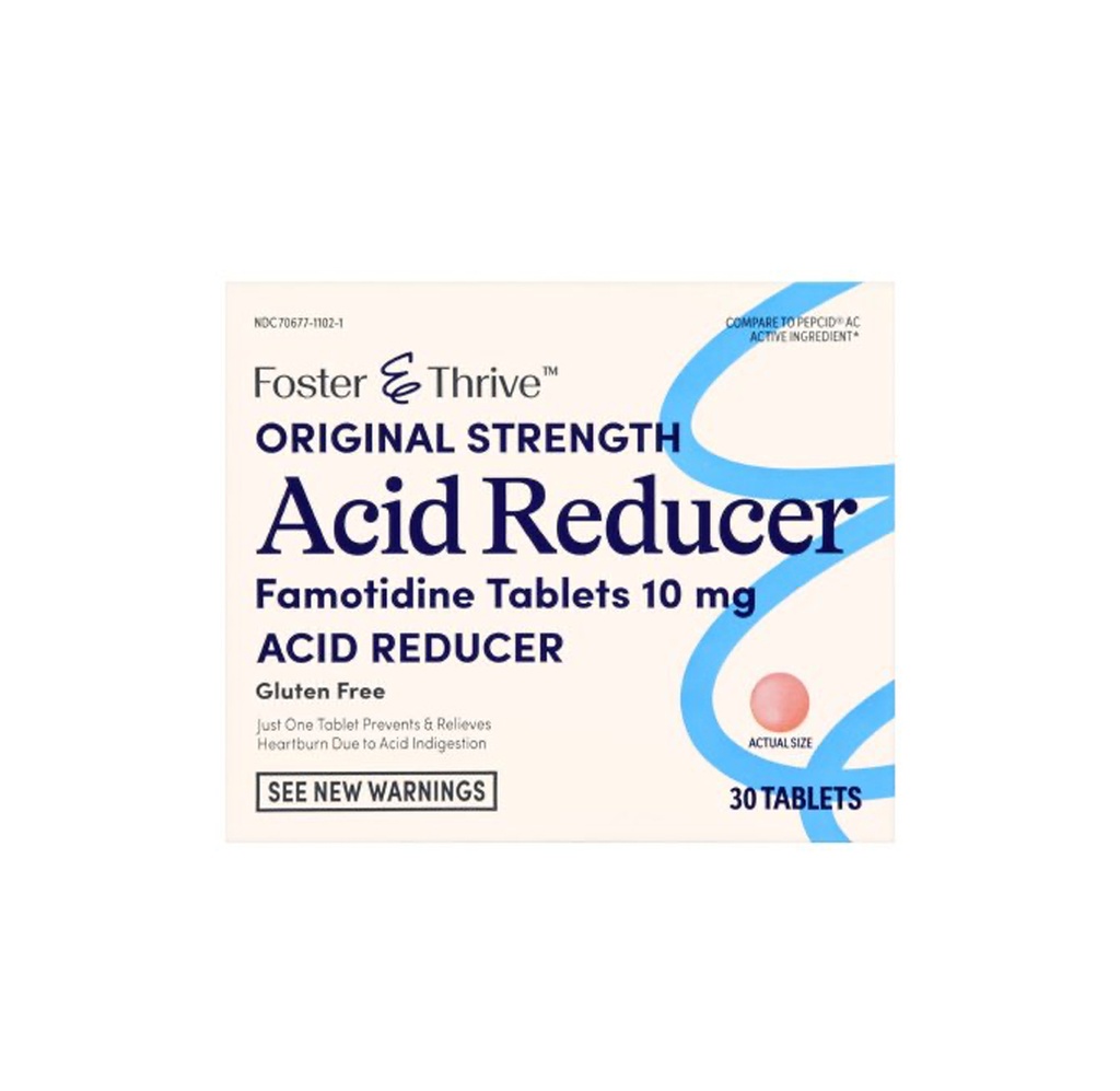 Foster & Thrive Famotidine Acid Reducer Tablets, 10 mg