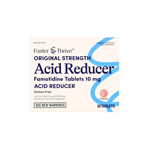 [OTC193] Foster & Thrive Famotidine Acid Reducer Tablets, 10 mg
