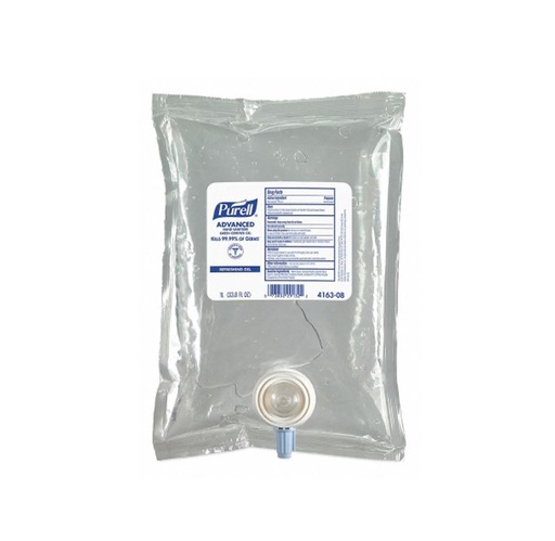 [4163-08] Purell Advanced 1,000mL Gel Alcohol Hand Sanitizer Refill Bag