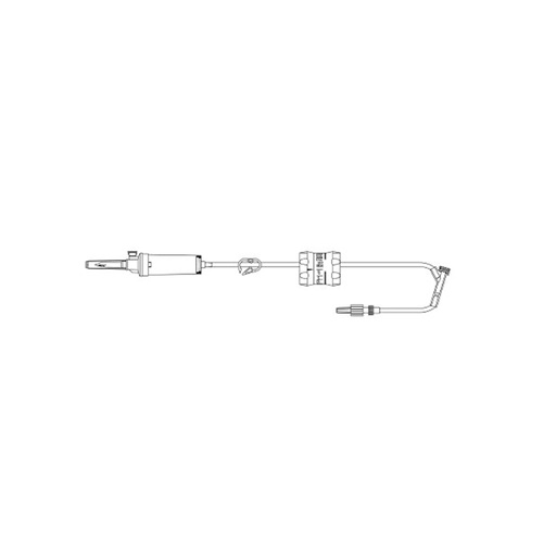 [MS750E] MedStream Primary IV Administration Set Gravity 1 Port 20 Drops / mL Drip Rate 15 Micron Filter 92 Inch Tubing Solution Flow Regulator 