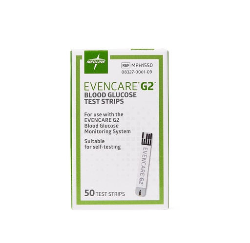 [MPH1550] Medline Glucose Test Strips for EvenCare G2 Meters