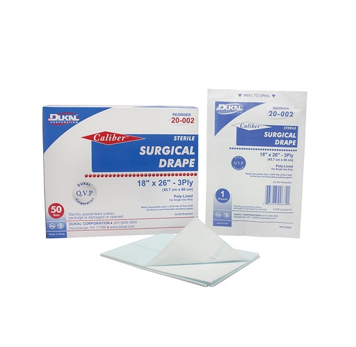 [20-002] Dukal Surgical Drape, 18" x 26"