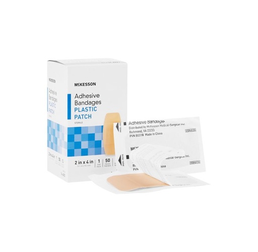 [16-4825] McKesson Plastic Adhesive Bandages, 2"x4"
