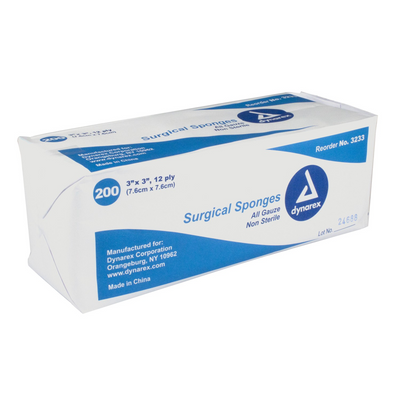 [3233] Dynarex Non-Sterile Gauze Sponge 3"x3"