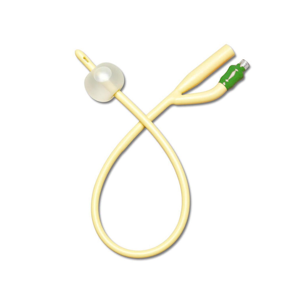 Medline Foley Catheter, Silicone Elastomer Coated Latex, 12 Fr, 10 mL, 2-Way