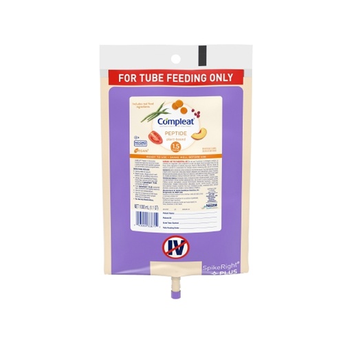 [43900617152] Compleat Peptide 1.5 Tube Feeding Formula 1000mL/33.8oz RTH