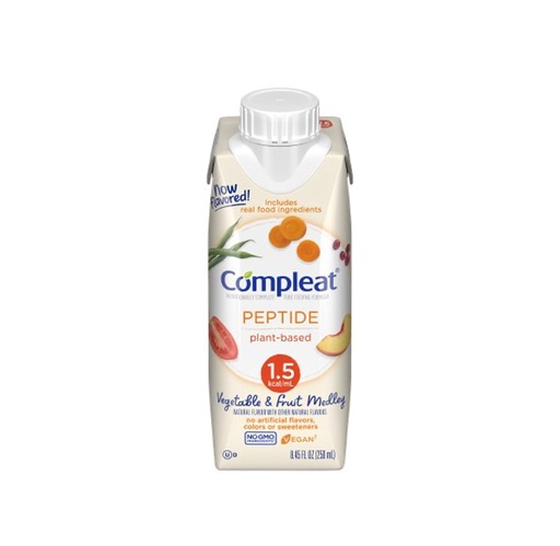 [43900762838] Compleat Peptide 1.5 Fruit & Vegetable Medley Nutritional Supplement