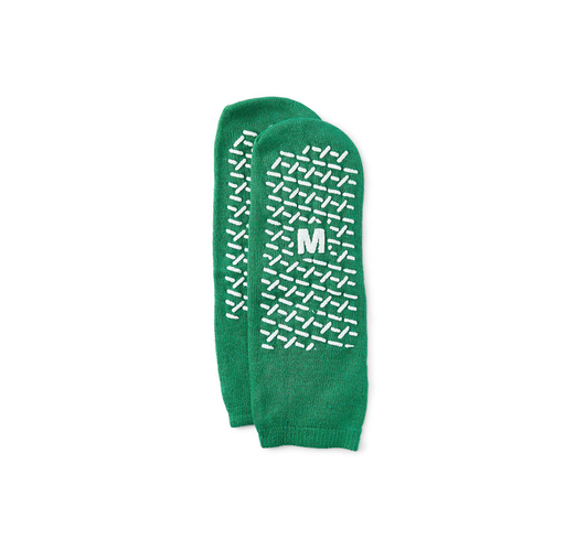 [51-MDT211218MI] Medline Single-Tread Patient Slipper Socks, M