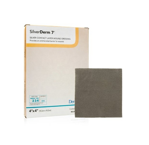 [00550E] Dermarite SilverDerm7 Silver Wound Contact Layer Dressing 4”x4"