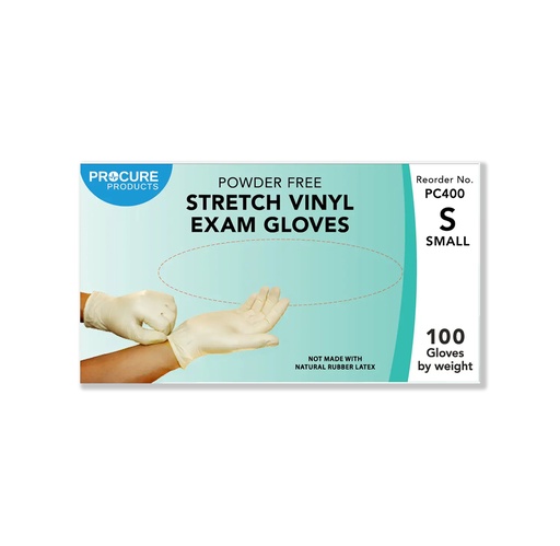 [21-PC410] ProCure Vinyl Exam Gloves, M