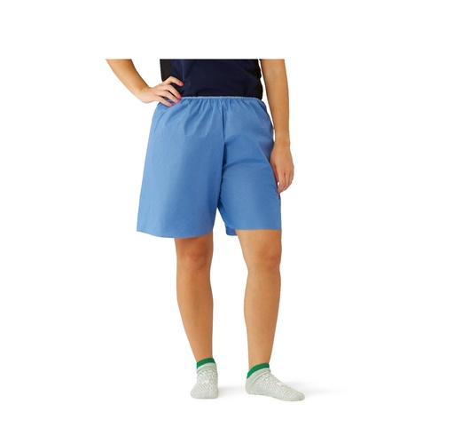 [NON27209XLPK] Medline Blue Multilayer Disposable Exam Shorts with Elastic Waist, XL